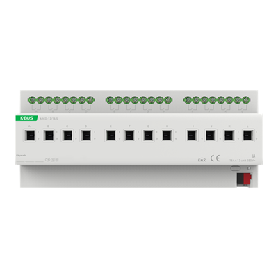 12-fach Schaltaktor mit Strommessung 16A/C-Last KNX Secure