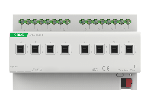 8-fach Schaltaktor 20A/C-Last KNX Secure