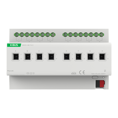 8-fach Schaltaktor mit Strommessung 16A/C-Last KNX Secure