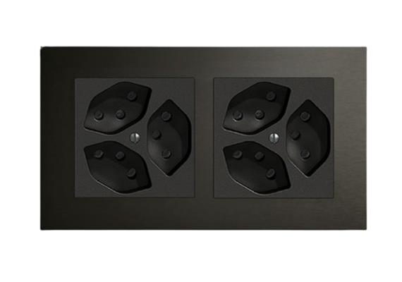 Abdeckrahmen 2x 60mm Fenix Schwarz