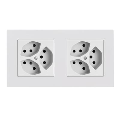 Abdeckrahmen 2x 60mm Helvetic Weiss