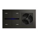 Abdeckrahmen 71+60mm Kunststoff Schwarz