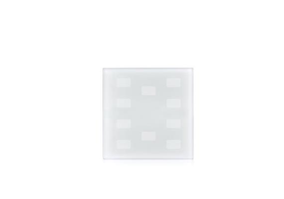 Glasabdeckung für Symbole 10-fach weiss