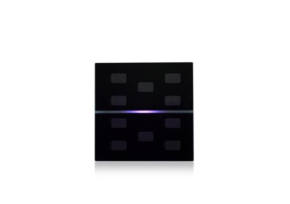 Glasabdeckung RGB 10-fach für Symbole schwarz