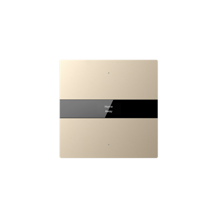 KNX Secure KNX S-Serie Tastersensor mit Display, Normalglas, 2-fach, Gold