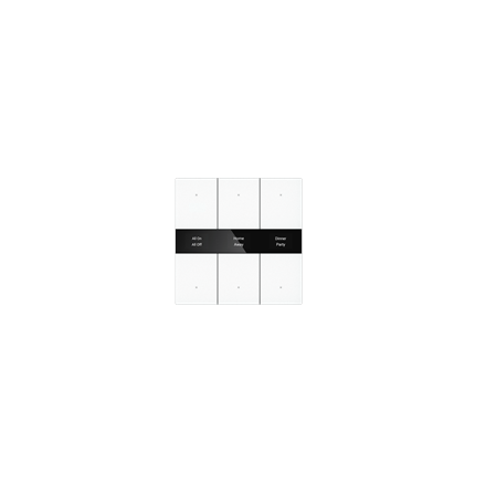 KNX Secure KNX S-Serie Tastersensor mit Display, Normalglas, 6-fach, Weiss