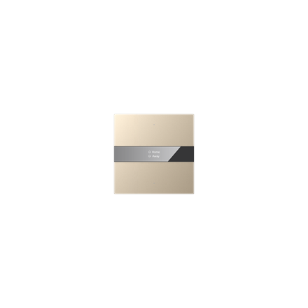 KNX Secure KNX S-Serie Tastersensor mit Display, Spiegelglas, 2-fach, Gold