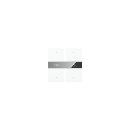 KNX Secure KNX S-Serie Tastersensor mit Display, Spiegelglas, 4-fach, Weiss