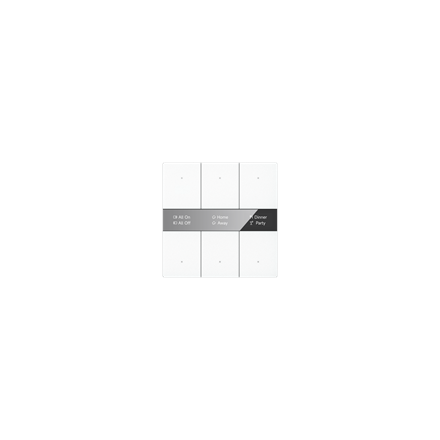 KNX Secure KNX S-Serie Tastersensor mit Display, Spiegelglas 6-fach, weiss