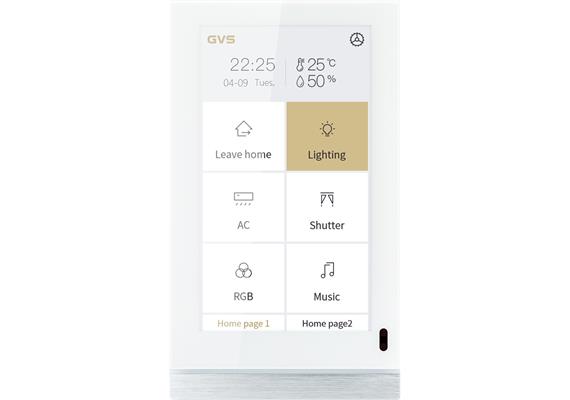 KNX Smart Touch Panel V50S, 5" Weiss / silber