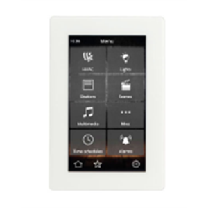 KNX Touchpanel 4.3 Zoll mit Ethernetanschluss und Fernsteuerung per App, weiss
