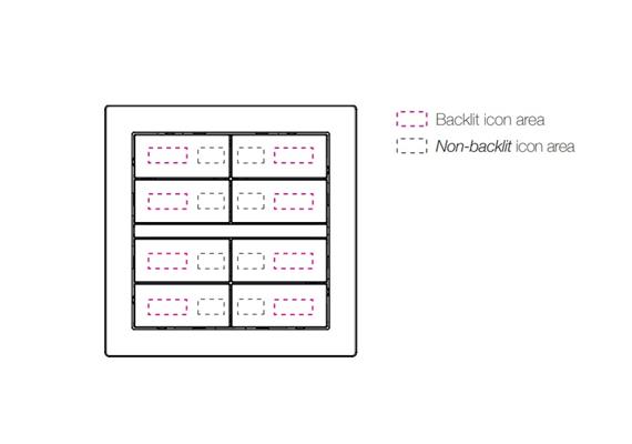 Lasergravur von 8 individuellen Tasten
