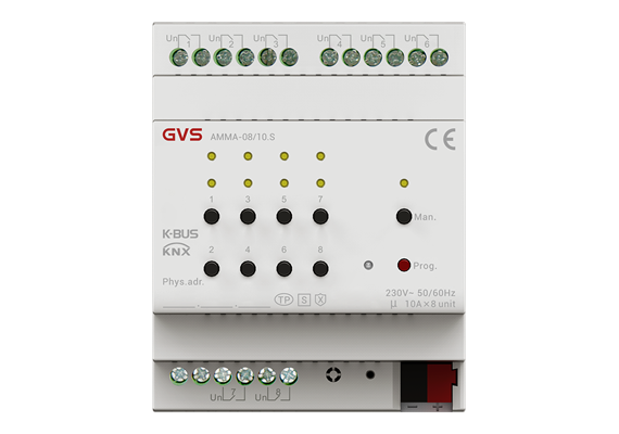 Multifunktionsaktor 8-fach 10A/C-Last KNX Secure