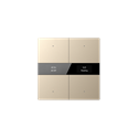 S-Serie Glastaster mit Display, Normalglas, 4-fach, Gold