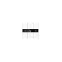 S-Serie Glastaster mit Display, Normalglas, 6-fach, Weiss
