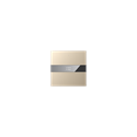 S-Serie Glastaster mit Display, Spiegelglas, 2-fach, Gold