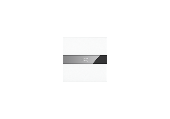 S-Serie Glastaster mit Display, Spiegelglas, 2-fach, Weiss