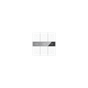 S-Serie Glastaster mit Display, Spiegelglas, 6-fach, weiss