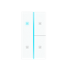 S7 - Abdeckung Erweiterung, Glas Kristall Weiss