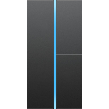 S7 - Abdeckung *gravierbar* , Glas Kristall Schwarz