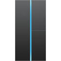 S7 - Abdeckung *gravierbar* , Glas Kristall Schwarz