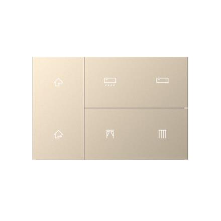 Set 6-fach zu Touch Pad, Metall Gold, Blank
