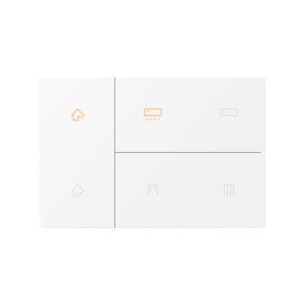 Set 6-fach zu Touch Pad, Metall Weiss, Blank
