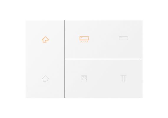 Set 6-fach zu Touch Pad, Metall Weiss, Blank