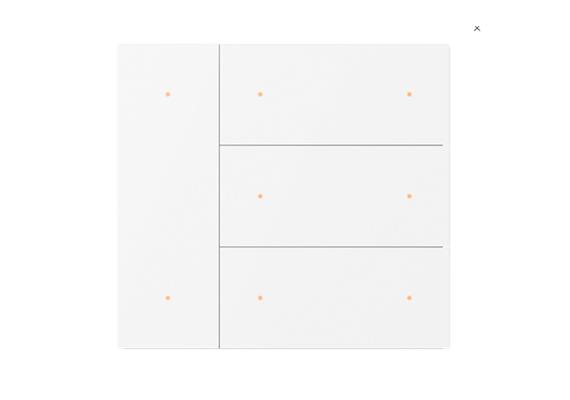 Taster Set 8-fach Waltz, Metall, Punkt, Weiss