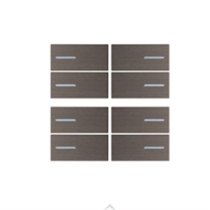 Taster Set 8-fach zu OL-U, Metall Bronze