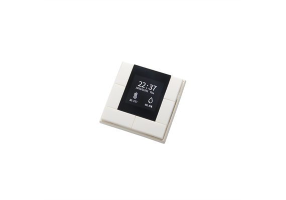Tastsensor mit LCD-Anzeige-Swiss KNX Secure weiss