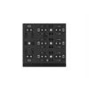 WALTZ Taster Secure 8-fach Alu, Schwarz / Grau