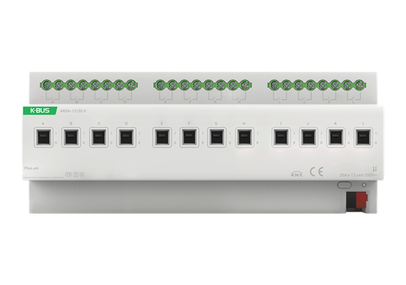 Actionneur de commutation 12x 20A/C-charge KNX Secure