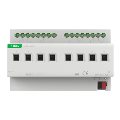 Actionneur de commutation octuple 20A/C-Last KNX Secure