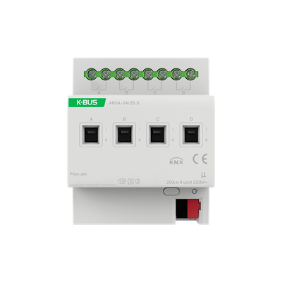 Actionneur de commutation quadruple 20A/C-Last KNX Secure