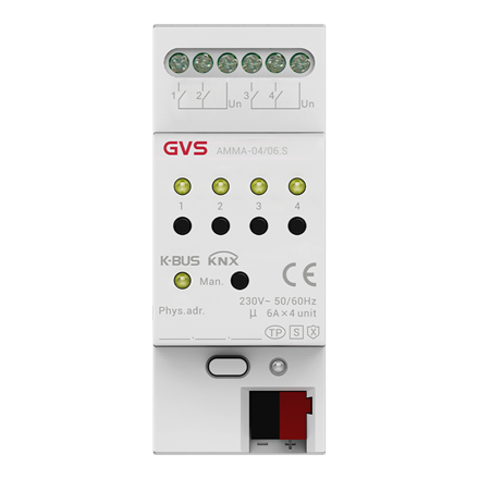Actionneur multifonctions 4 cannaux / 6A/C-Last KNX Secure