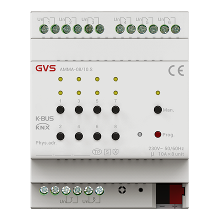 Actionneur multifonctions 8 cannaux / 10A/C-Last KNX Secure