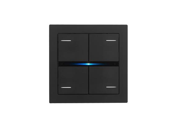 Bouton-poussoir 4 boutons, 8 canaux, RGB Noir