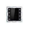 Bouton-poussoir av. LCD, pour 4/8 boutons, Noir