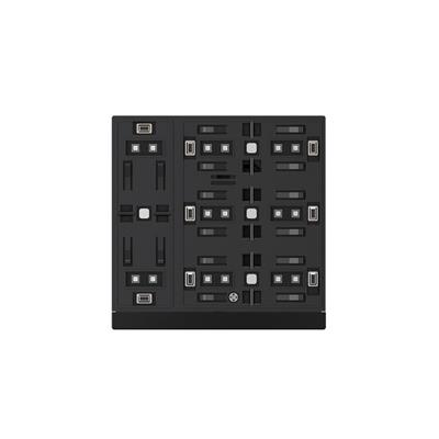 Bouton-poussoir Secure, 4 touches metal, Noir