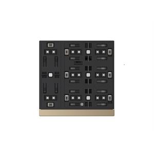 Bouton-poussoir Secure, 4 touches metal, Or