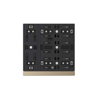 Bouton-poussoir Secure, 4 touches Or