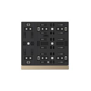 Bouton-poussoir Secure, 4 touches Or