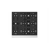 Bouton-poussoir Secure, 8 touches metal, argent