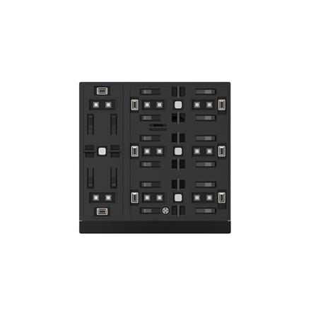 Bouton-poussoir Secure, 8 touches metal, Noir