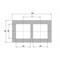 Cadre de recouvrement 2x 60mm, Fenix Blanc 0032 | Bild 2