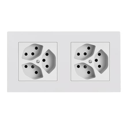 Cadre de recouvrement 2x60mm, Plast. Helvetic Bl.