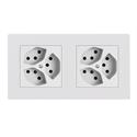 Cadre de recouvrement 2x60mm, Plast. Helvetic Bl.