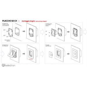 Cadre de recouvrement 60mm Métal Bronze