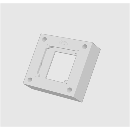 Cadre montage surface pour touche en verre GS3, blanc